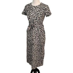 OLD NAVY ANIMAL LEOPARD PRINT T-SHIRT DRESS COTTON PERFECT VACATION TRAVEL DRESS